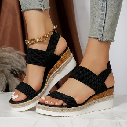 Crisscross Slingback Flatform Sandals
