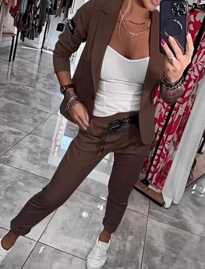 Single Button Long Sleeve Set