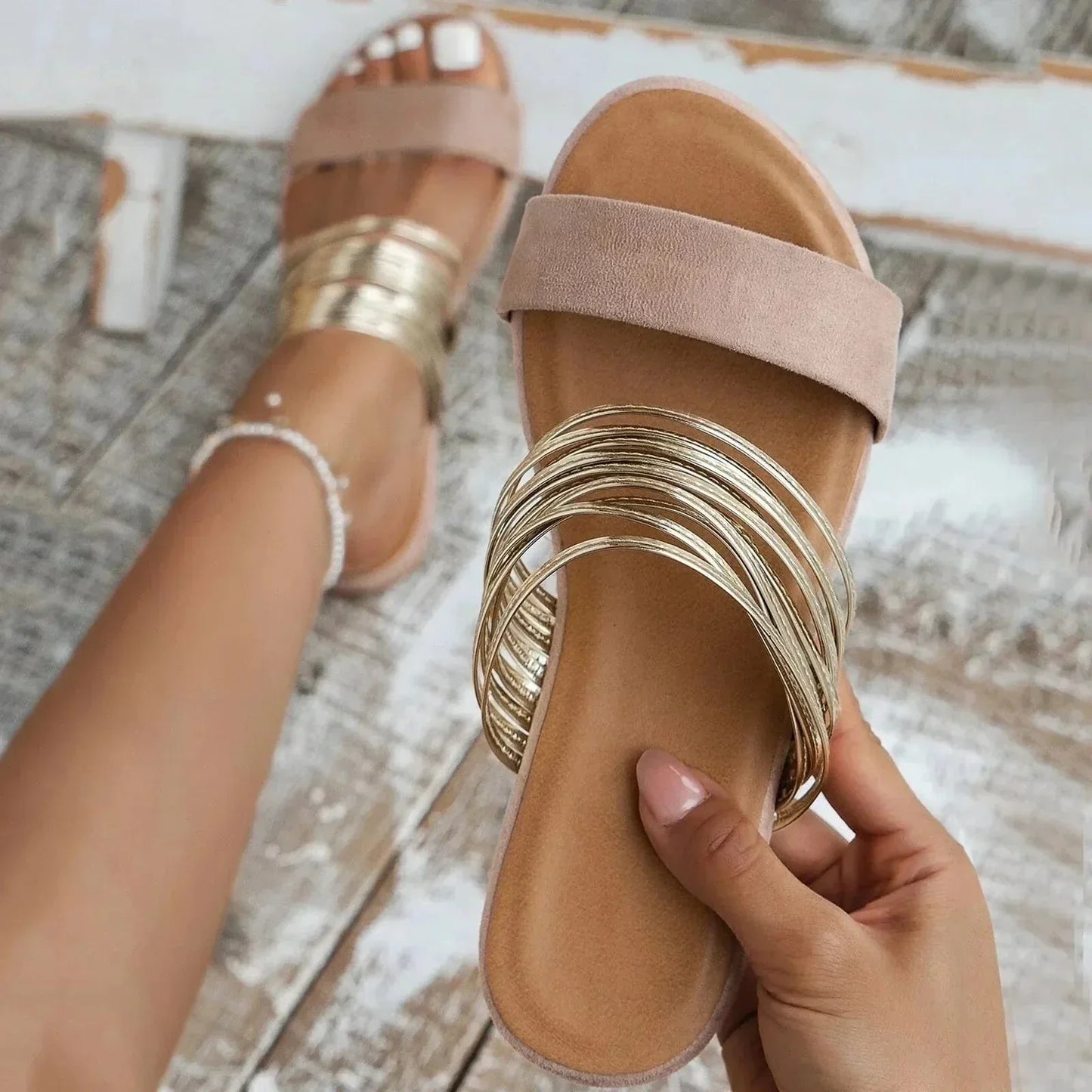 Open Toe Multi Strap Sandals