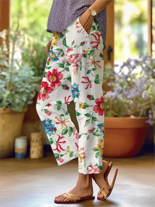 Wide Pocketed Loose Straight Trousers