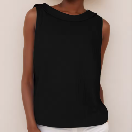 Sleeveless Collared Top