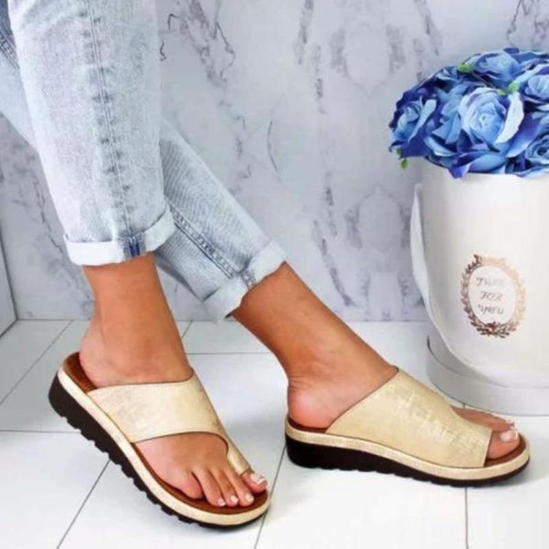 Asymmetrical Cutout Open Backless Ridged Platform Sandals