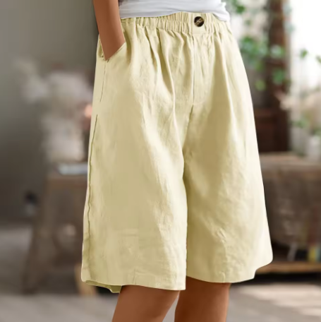 Wide-Leg Pocketed Shorts