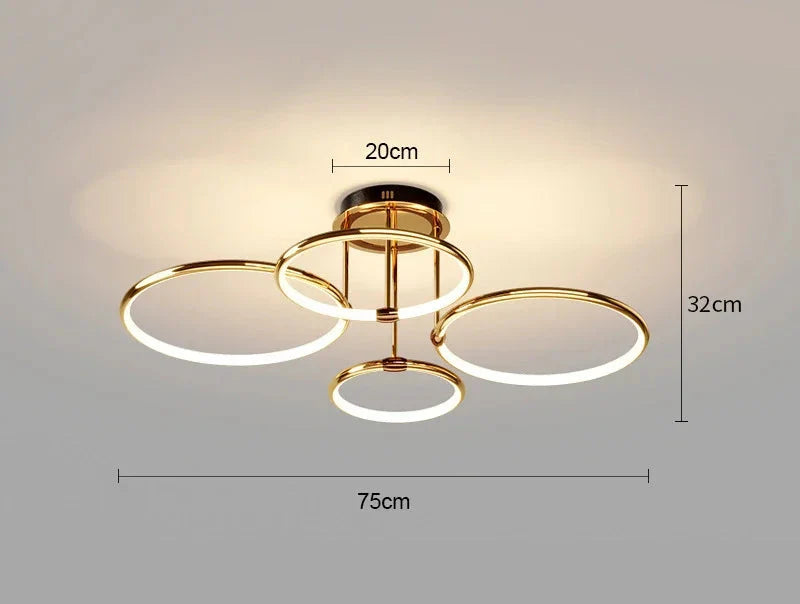 Overlapping Halo Ring Ceiling Light