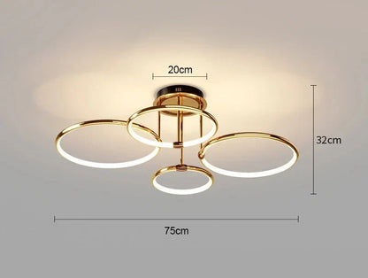 Overlapping Halo Ring Ceiling Light