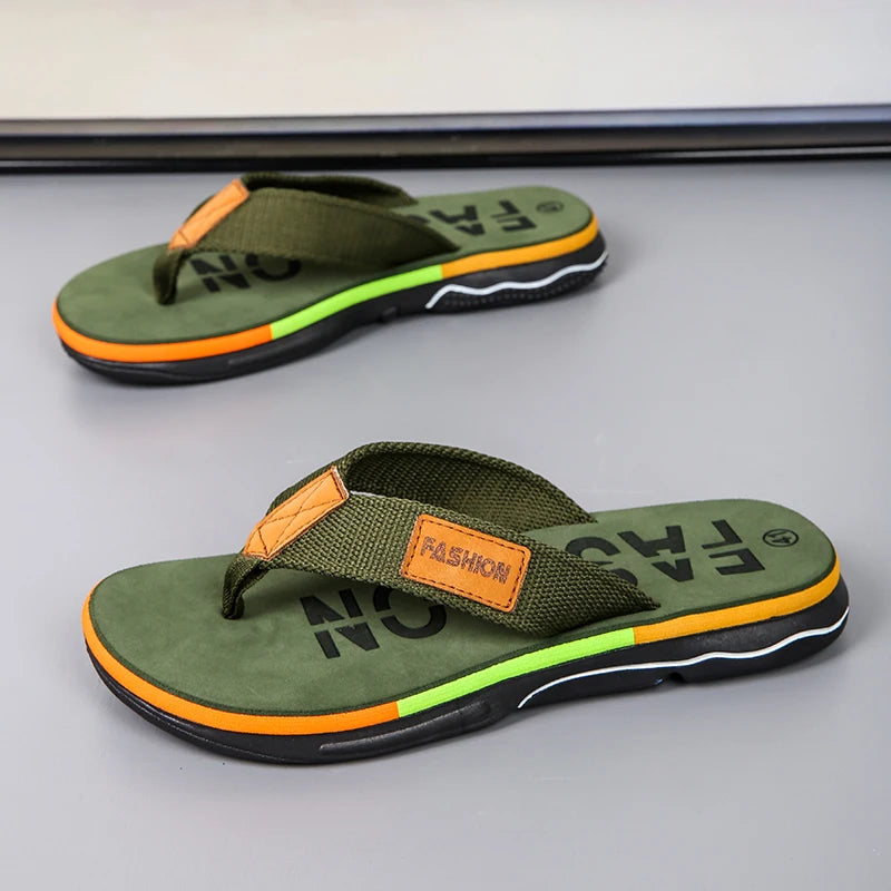 Thick Bottom Textured Strap Slide Sandals