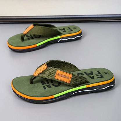 Thick Bottom Textured Strap Slide Sandals