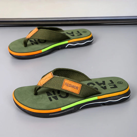 Thick Bottom Textured Strap Slide Sandals