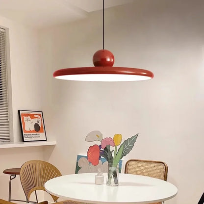 Disk Pendant Light with Spherical Accent