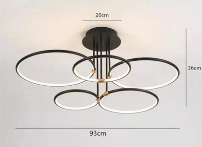 Overlapping Halo Ring Ceiling Light