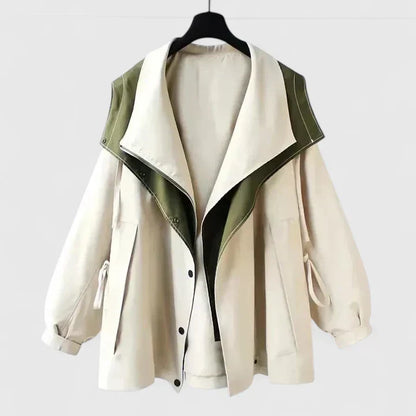 Women's Oversized Zip Front Lightweight Jacket with Hood
