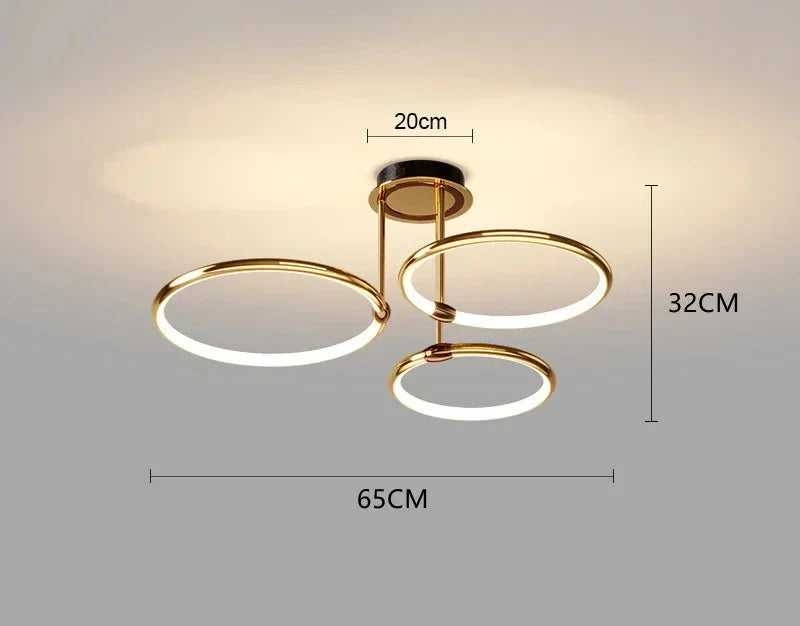 Overlapping Halo Ring Ceiling Light