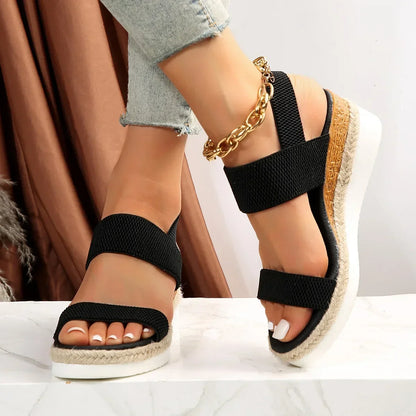 Crisscross Slingback Flatform Sandals