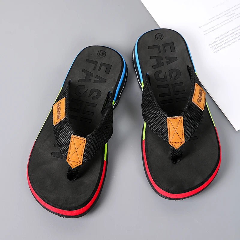 Thick Bottom Textured Strap Slide Sandals