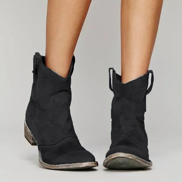 Pointed Toe Pull On Boots