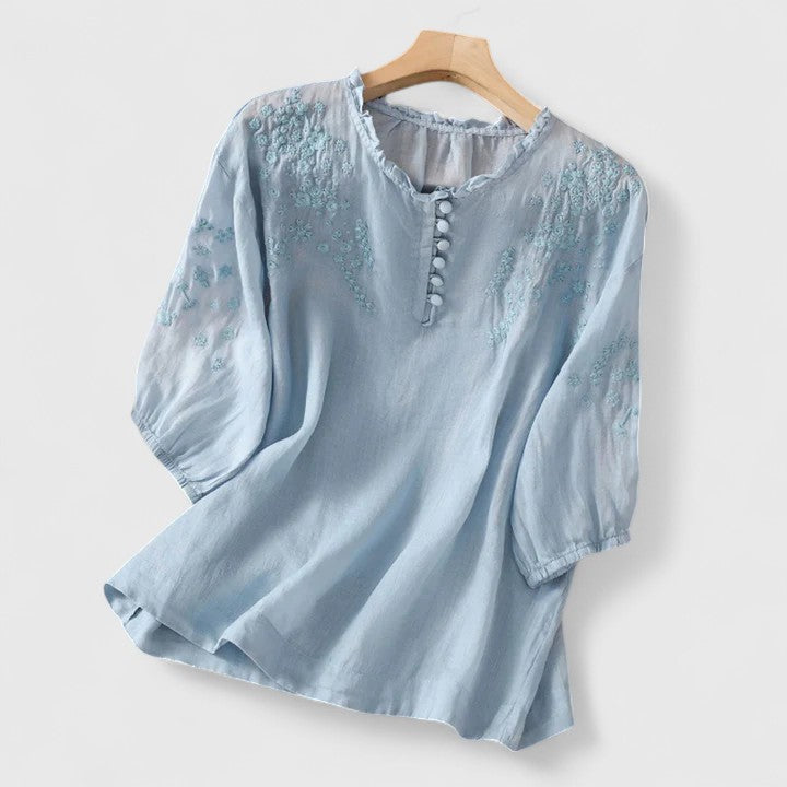 Gathered Ruffled Blouse