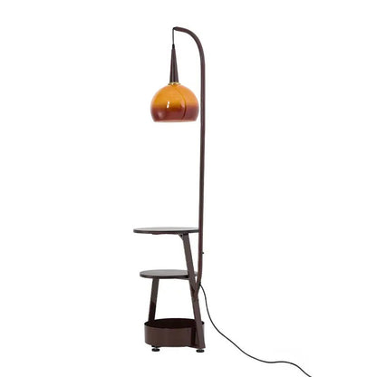 Standing Floor Lamp with Shelves