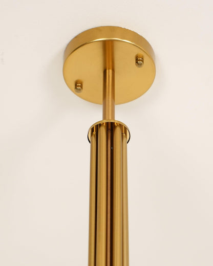 Brass Candle Style Chandelier with Curved Arms