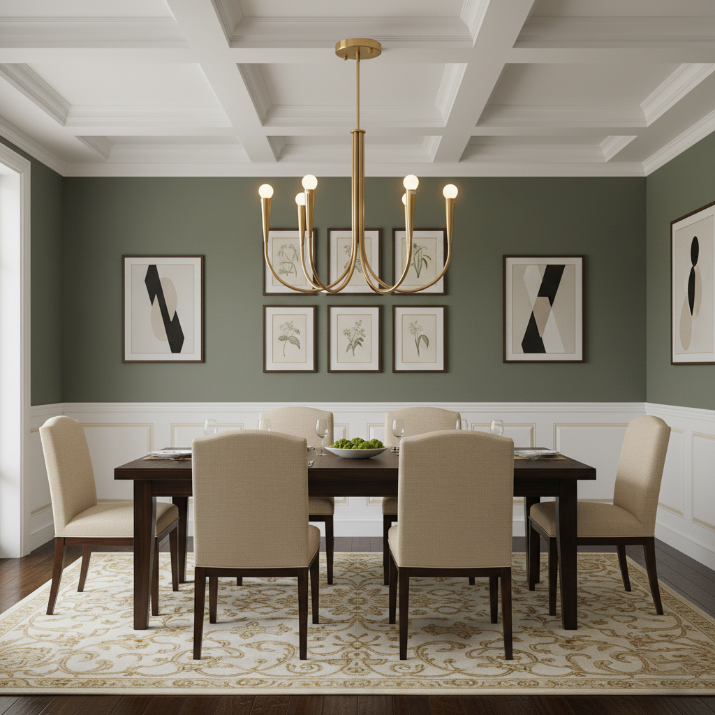 Brass Candle Style Chandelier with Curved Arms