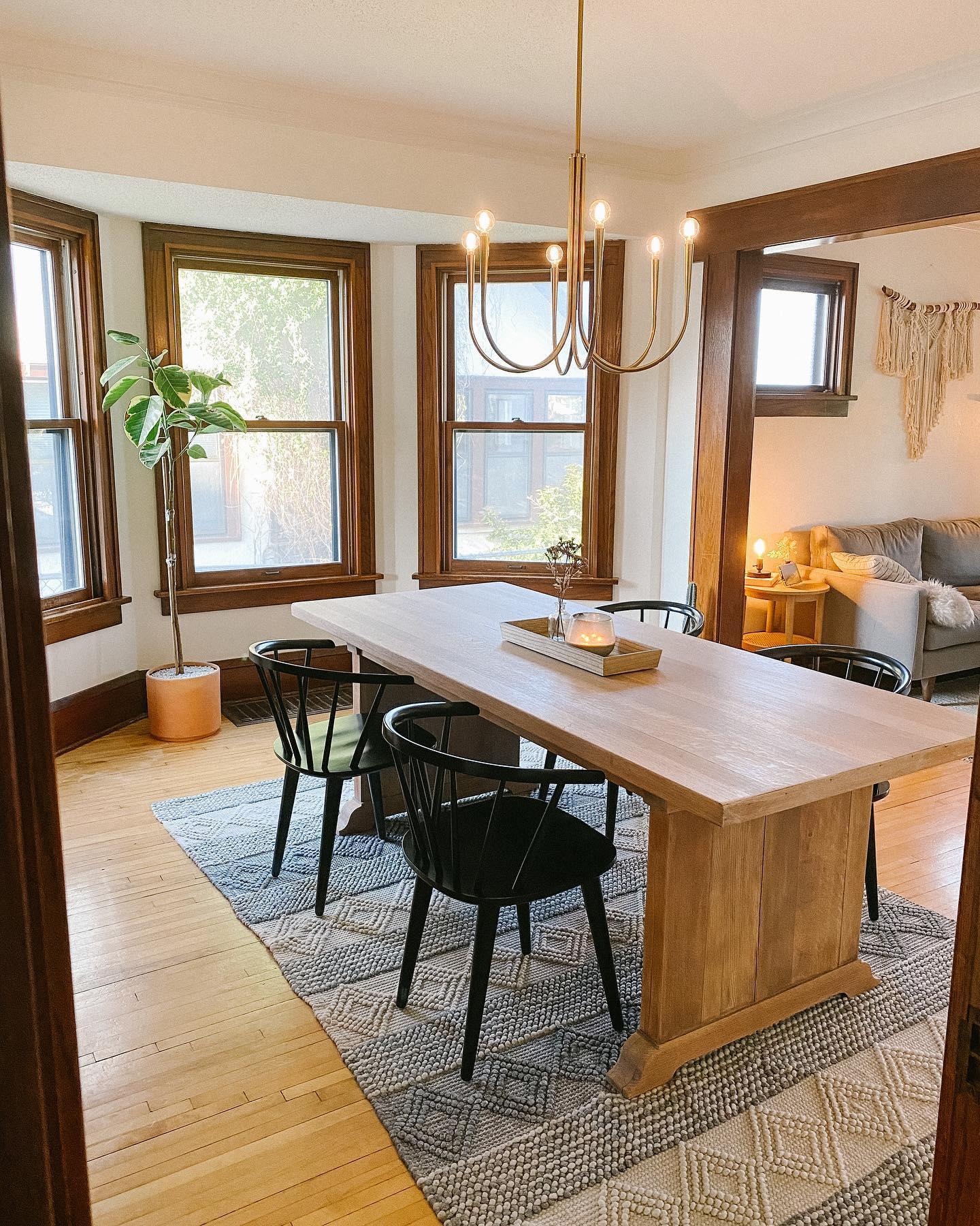 Brass Candle Style Chandelier with Curved Arms