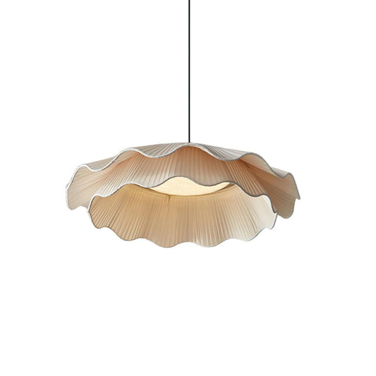 Dual-Layer Scalloped Edge Pendant Light