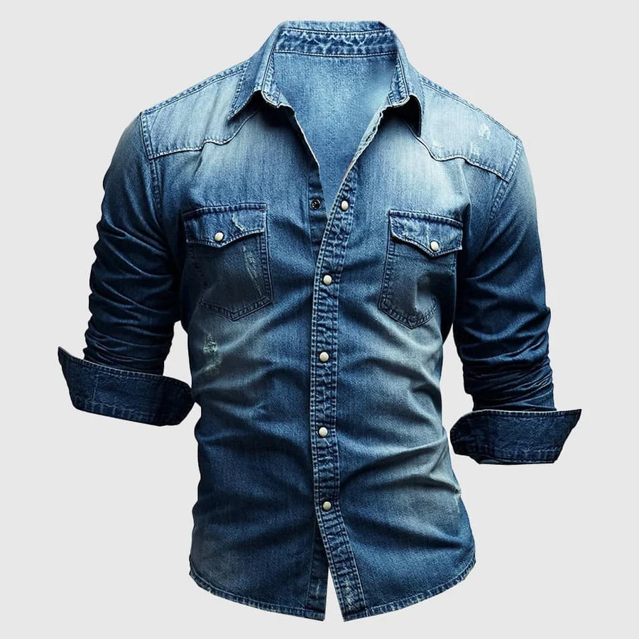 Faded Rugged Button-Down Shirt