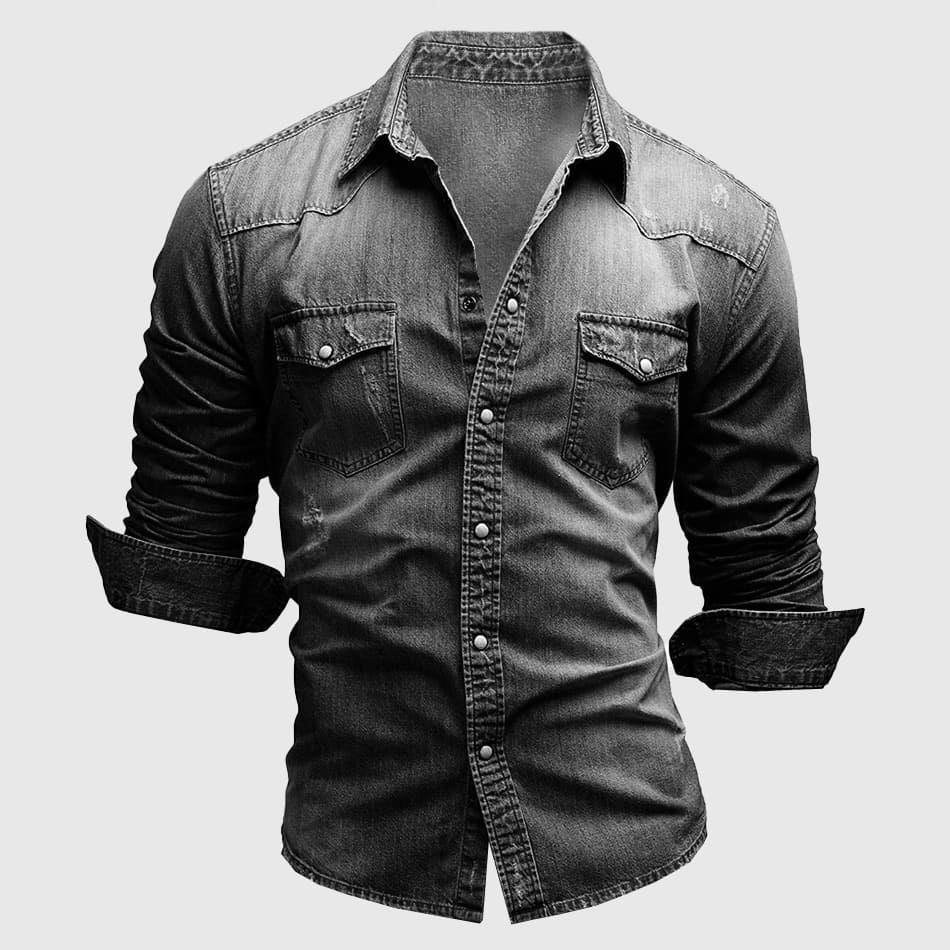 Faded Rugged Button-Down Shirt