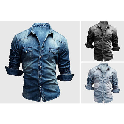 Faded Rugged Button-Down Shirt
