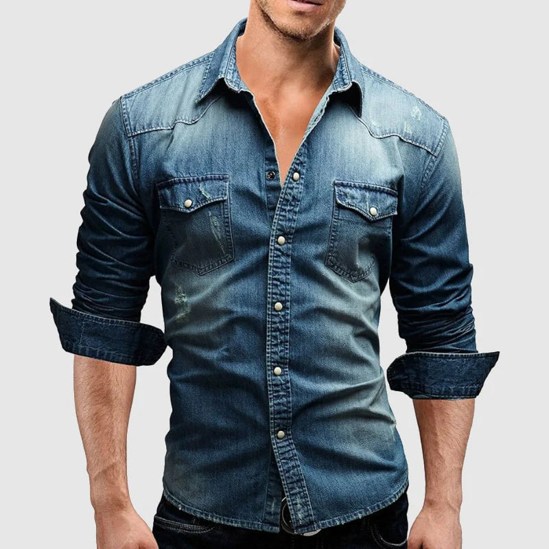 Faded Rugged Button-Down Shirt
