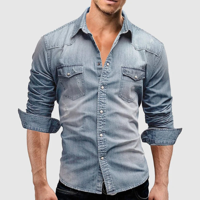 Faded Rugged Button-Down Shirt