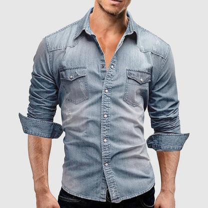 Faded Rugged Button-Down Shirt