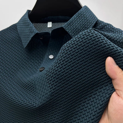 Patterned Collared Polo Shirt