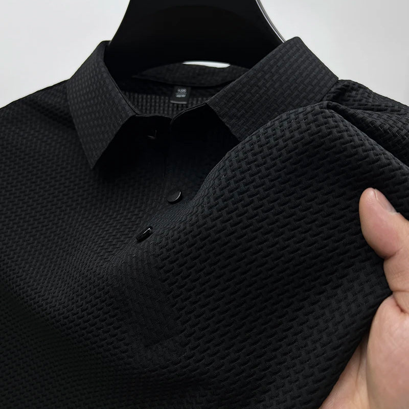 Patterned Collared Polo Shirt
