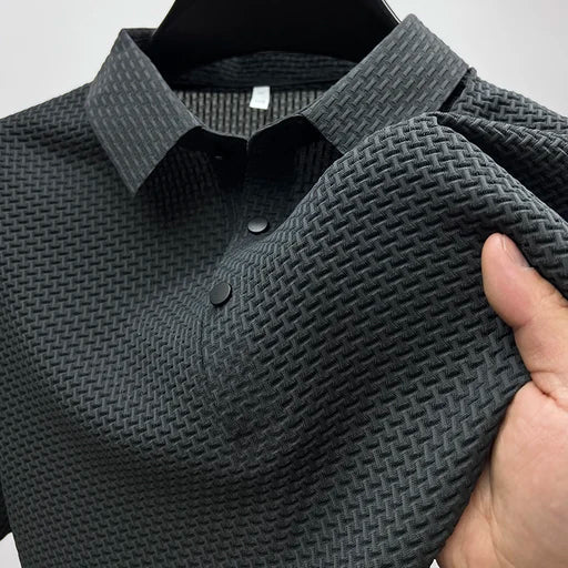 Patterned Collared Polo Shirt