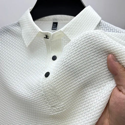 Patterned Collared Polo Shirt
