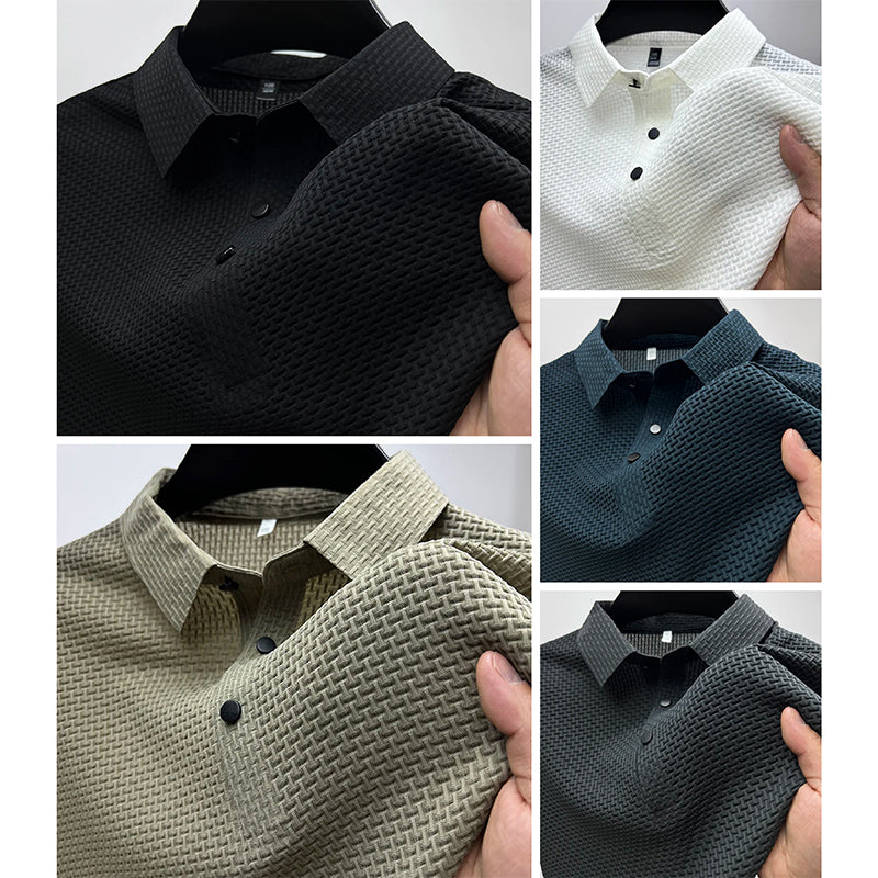 Patterned Collared Polo Shirt