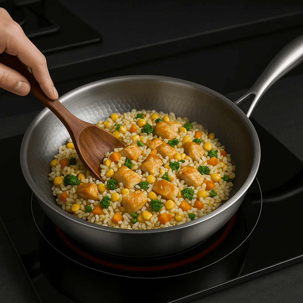 Honeycomb Pattern Frying Pan