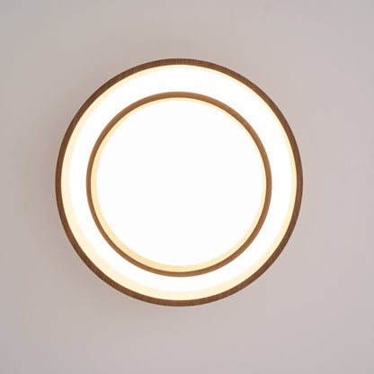 Dual Tiered Cylindrical Flush Mount Ceiling Light