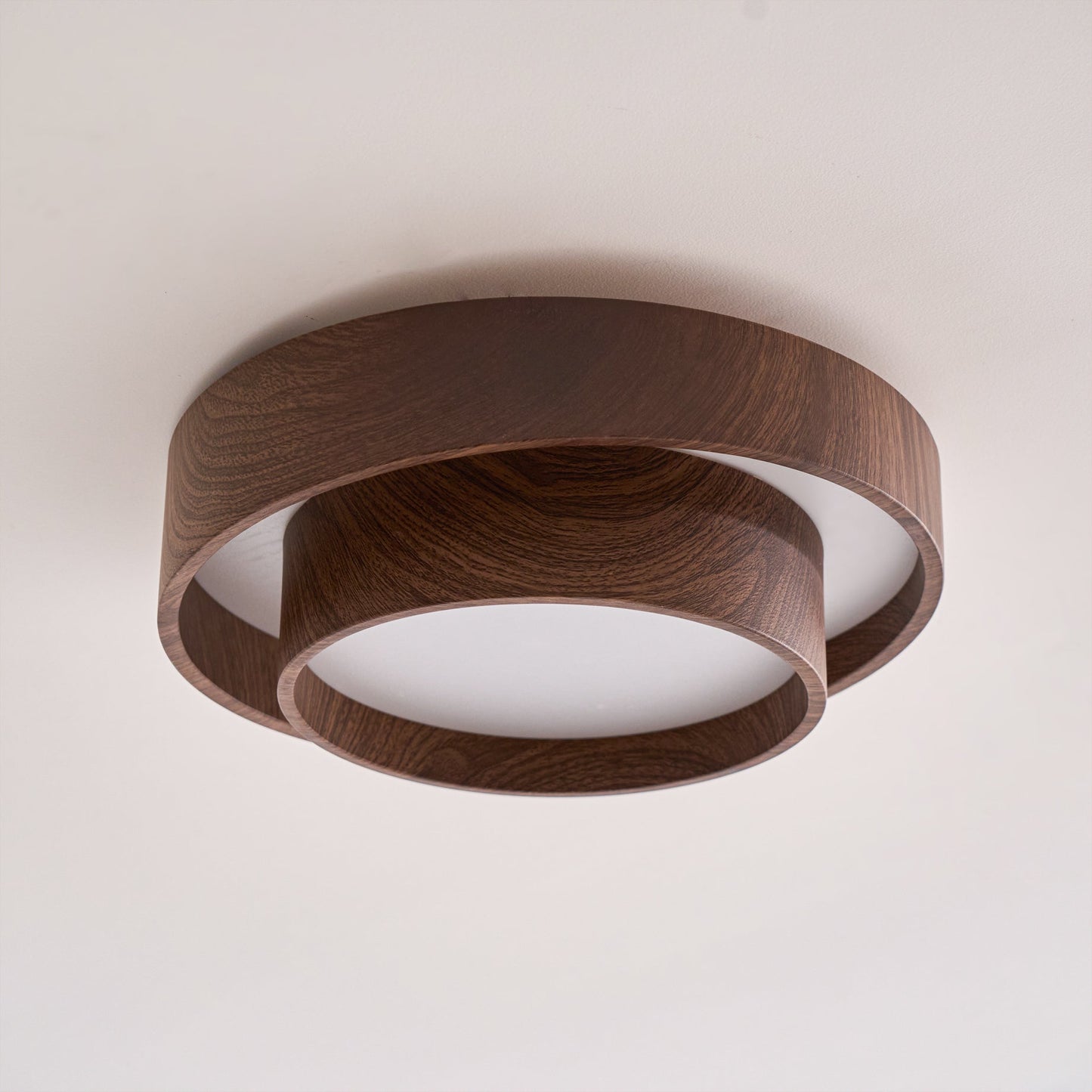 Dual Tiered Cylindrical Flush Mount Ceiling Light