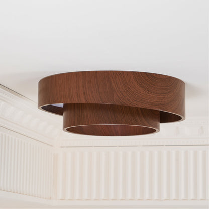 Dual Tiered Cylindrical Flush Mount Ceiling Light