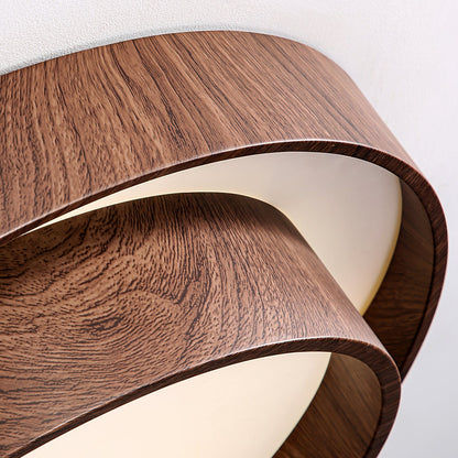 Dual Tiered Cylindrical Flush Mount Ceiling Light