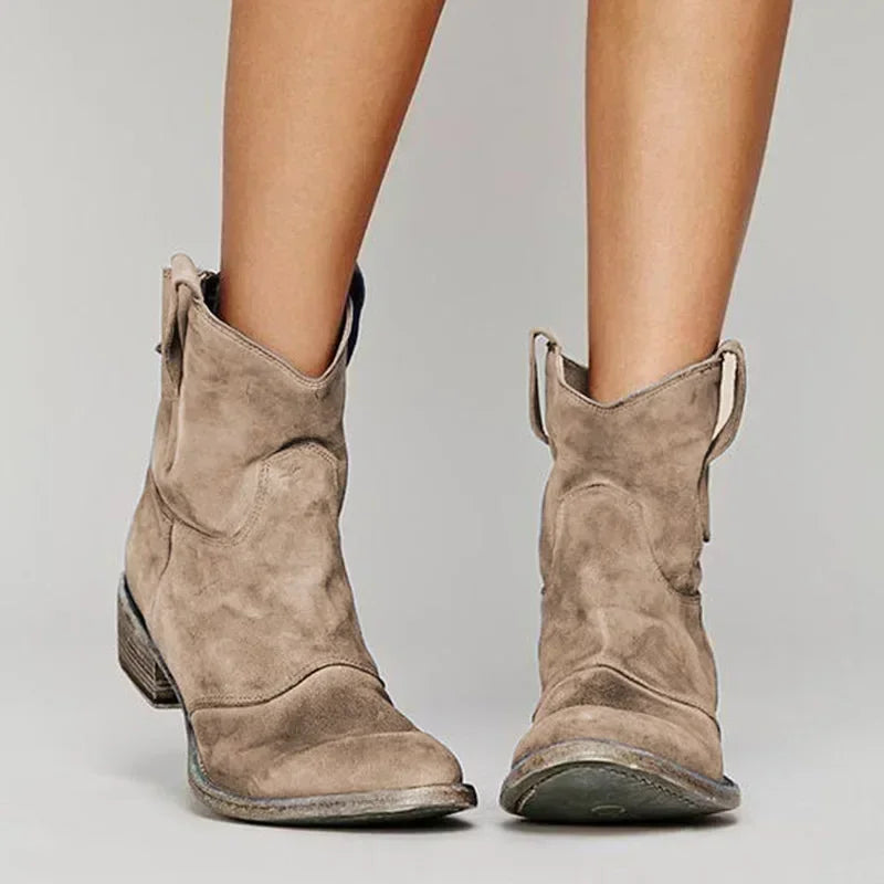 Pointed Toe Pull On Boots