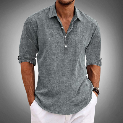 Buttoned Collared Men's Shirt