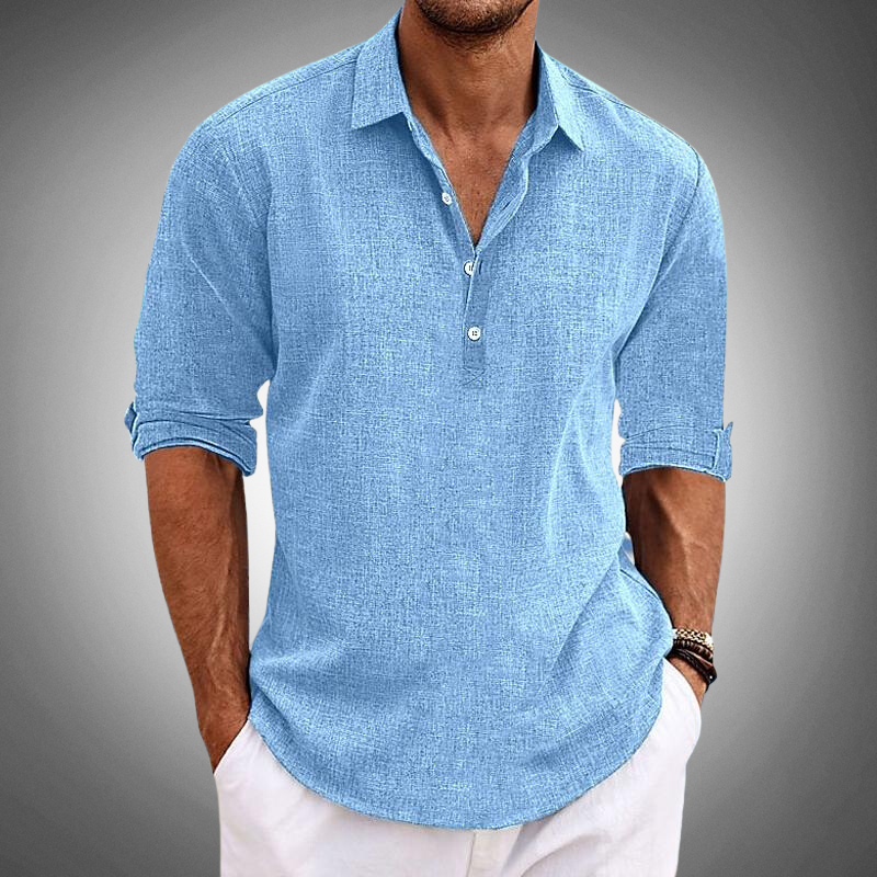 Buttoned Collared Men's Shirt