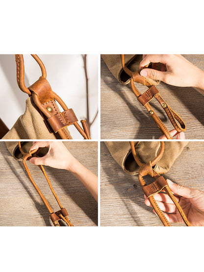 Asymmetrical Slouchy Folded Buttoned Adjustable Stitched Bag