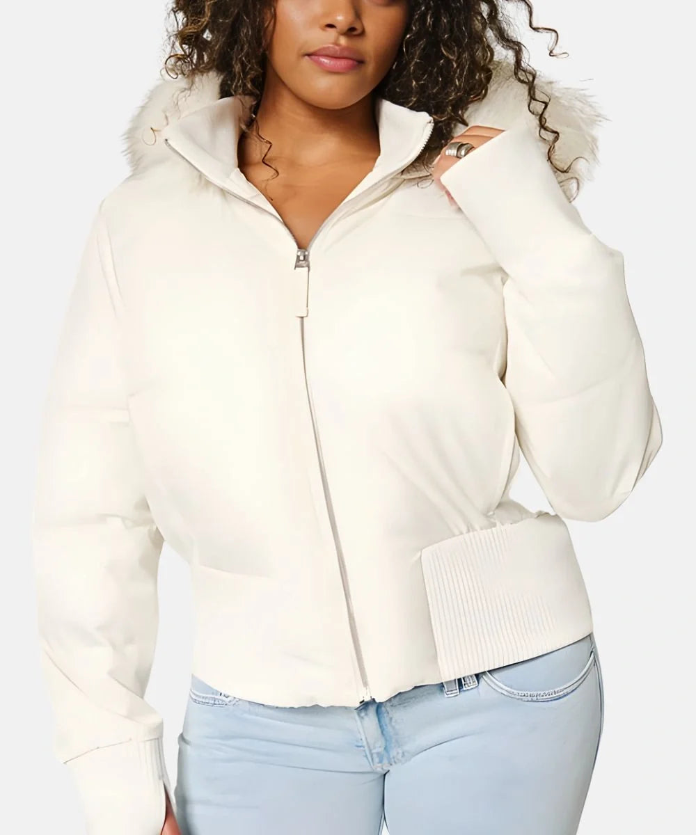 Hooded Quilted Puffer Jacket For Women