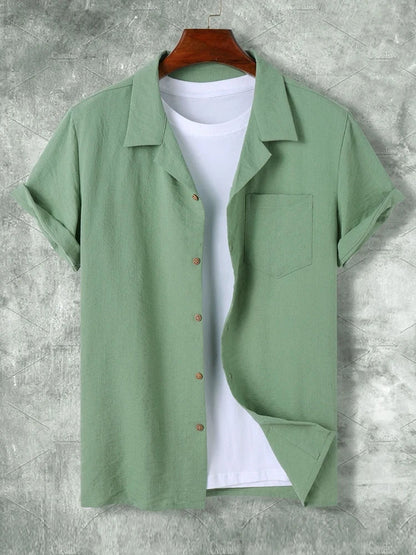 Collared Buttoned Cuffed Pocketed Gathered Relaxed Matching Set