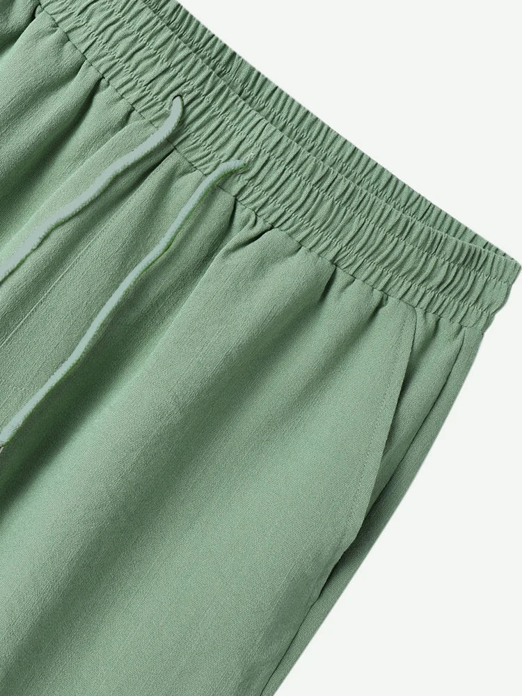 Collared Buttoned Cuffed Pocketed Gathered Relaxed Matching Set