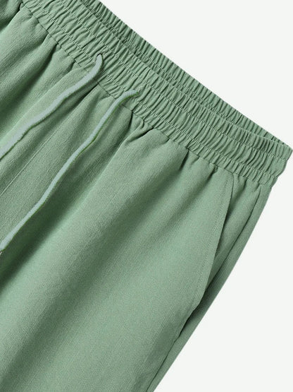 Collared Buttoned Cuffed Pocketed Gathered Relaxed Matching Set