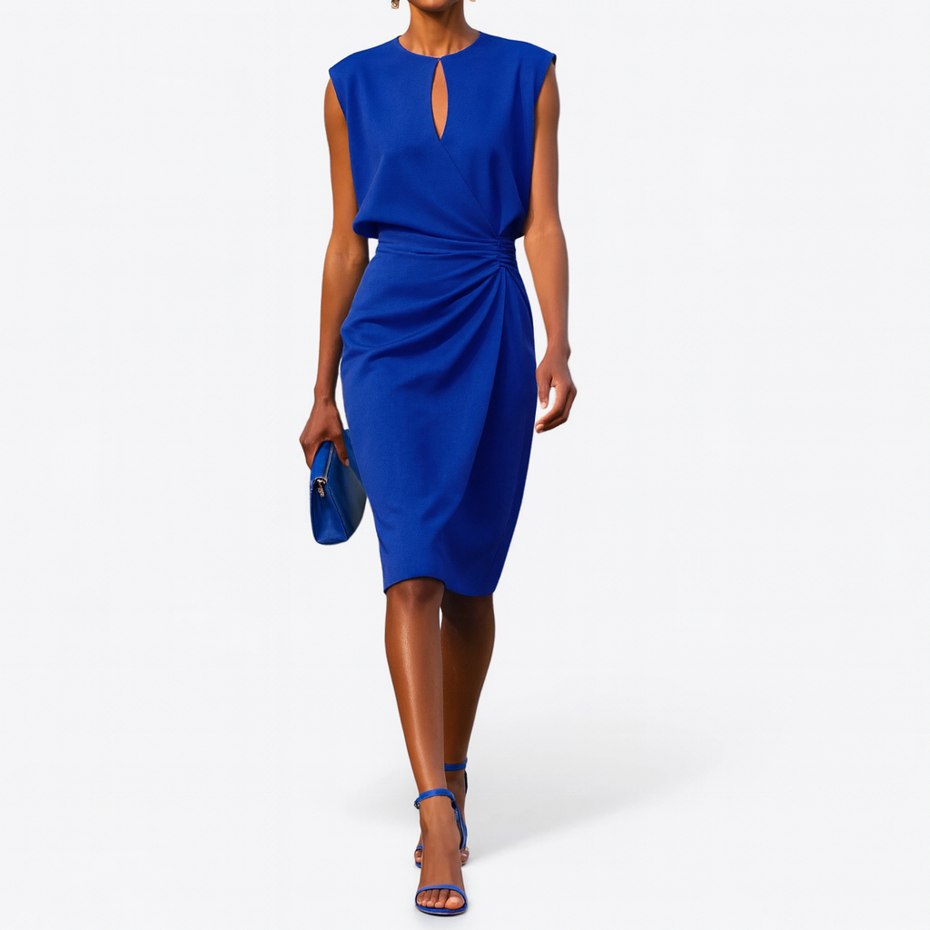 Sleeveless Drape Dress